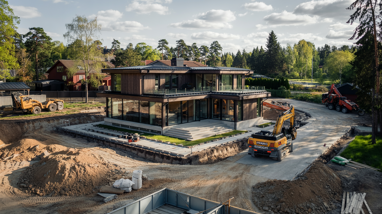dranering husgrund excavation