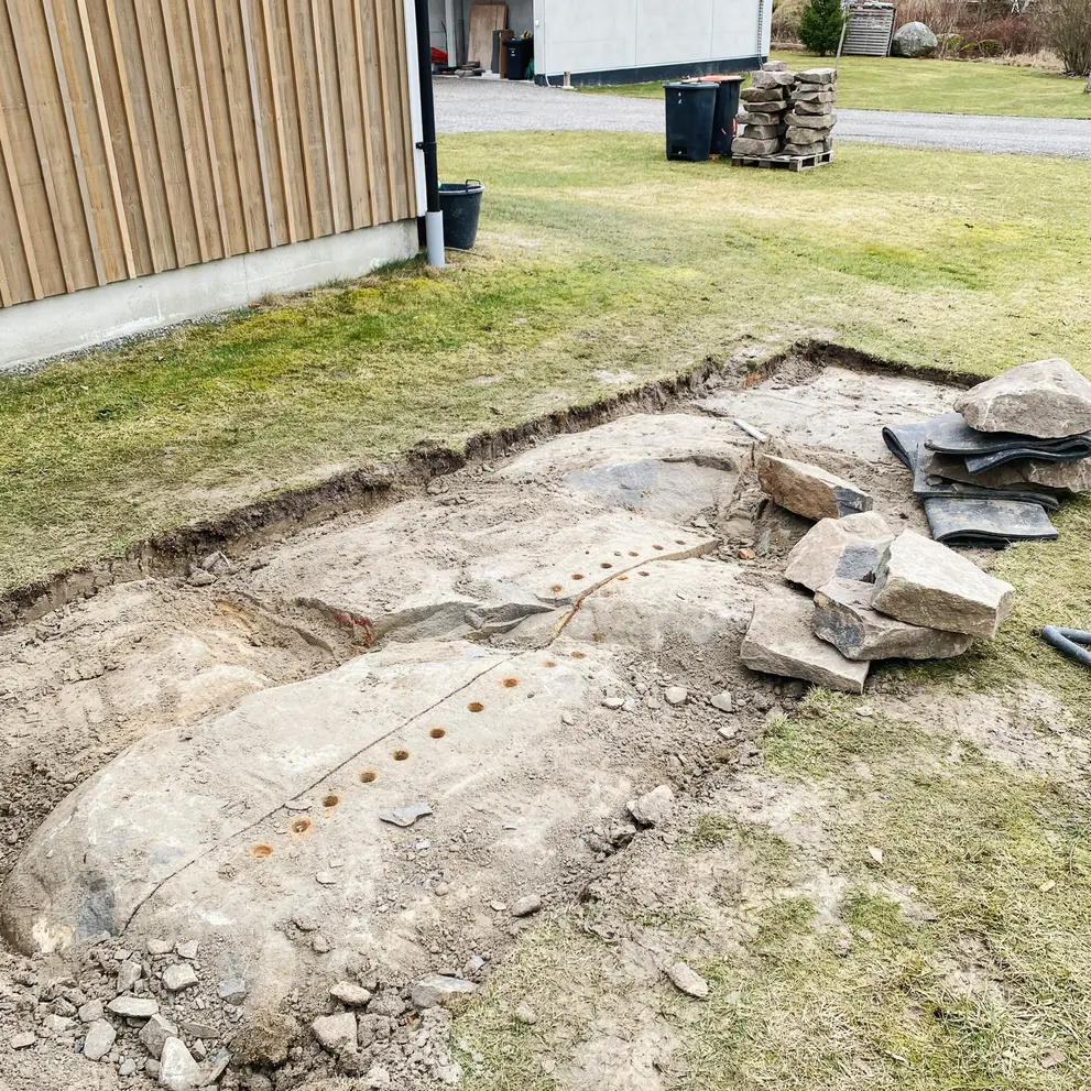 stensprackning bergsprangning ystad skane